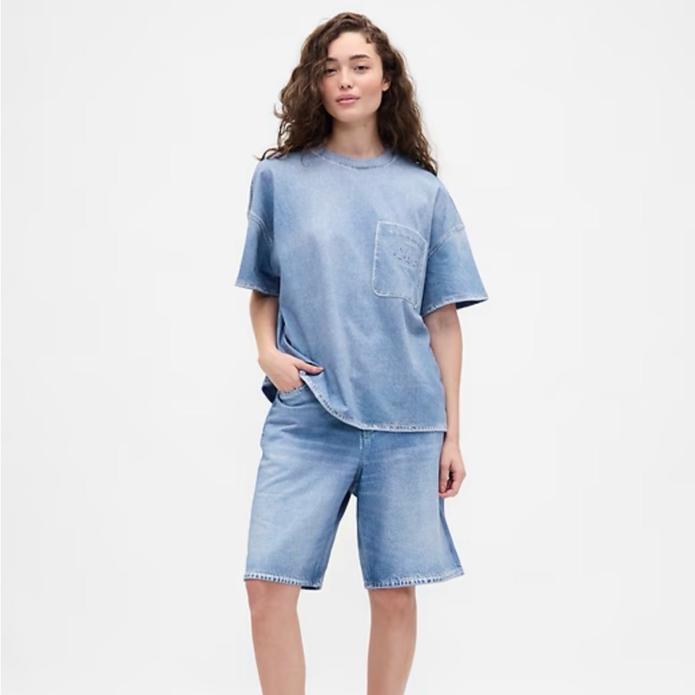 Gap × BÉIS Adult Knit Denim Pocket T-Shirt S/M